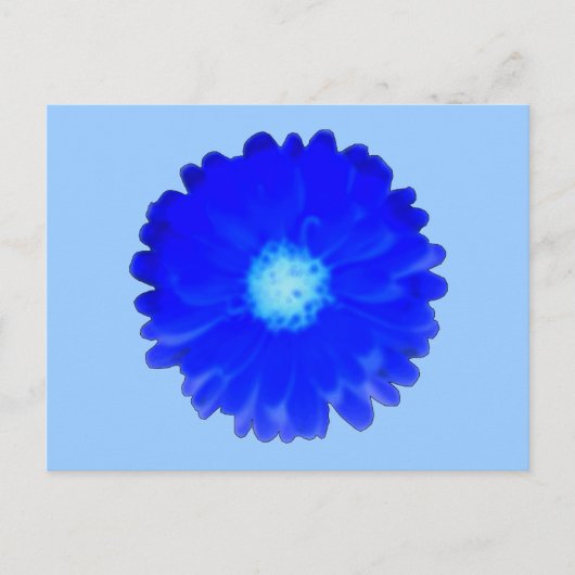 Cool Blue Marigold Briefkaart (Voorkant)