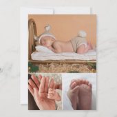 Cool Blue Marker Font Nieuwe Baby Boy Foto Aankondiging (Achterkant)