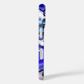 Cool Blue Melting Effect Abstract Case-Mate iPhone Case (Achterkant / Rechts)