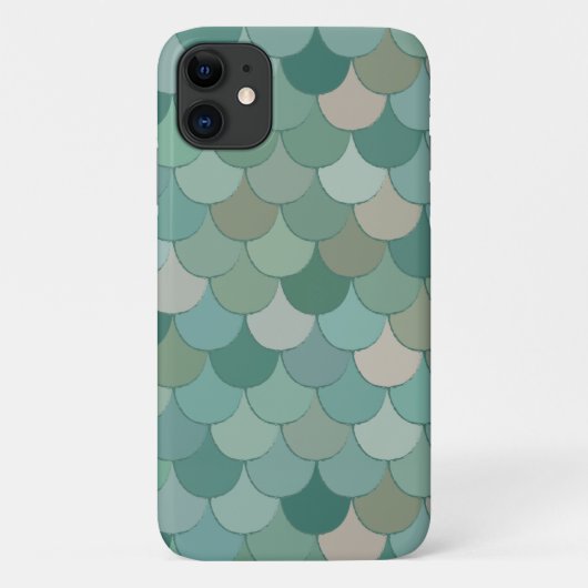 Cool Blue Merman Fish Scales Pattern Case-Mate iPhone Case (Achterkant)