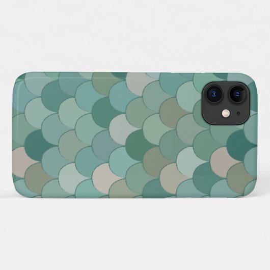 Cool Blue Merman Fish Scales Pattern Case-Mate iPhone Case (Achterkant (horizontaal))