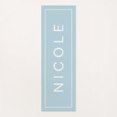 Cool Blue met naam in grote druk Yogamat (Voorkant)