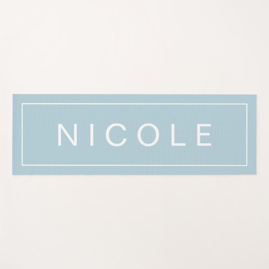 Cool Blue met naam in grote druk Yogamat (Voorkant (horizontaal))