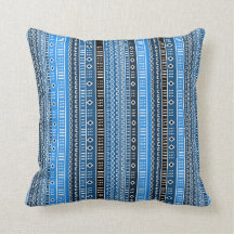 Cool Blue Modern Mudcloth