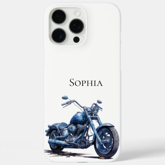 Cool Blue Motorcycle Case-Mate iPhone Case (Achterkant)