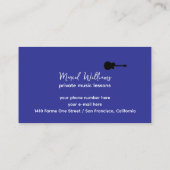 Cool Blue Music Visitekaartje voor gitaardocenten (Achterkant)