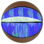 Cool Blue Nautical Abstract  Basketbal (Voorkant)