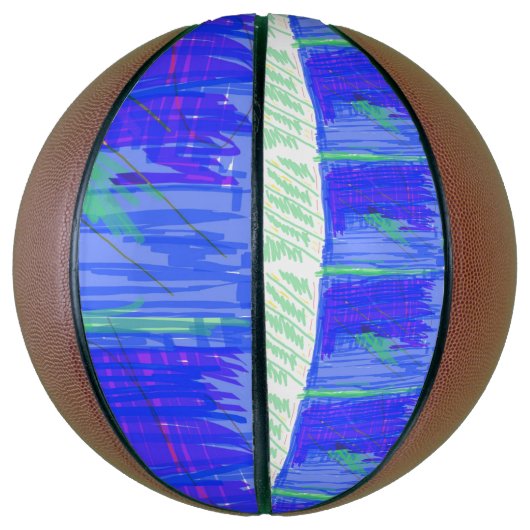 Cool Blue Nautical Abstract  Basketbal (Verticaal)