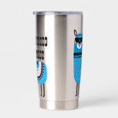 Cool Blue No Drama Llama Geïsoleerde Drinkbeker (Rechts)