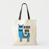 Cool Blue No Drama Llama Tote Bag (Voorkant)
