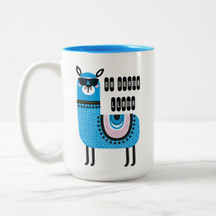 Cool Blue No Drama Llama Tweekleurige Koffiemok