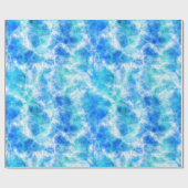 Cool Blue Ocean Surf Waves Patroon Cadeaupapier (Vlak)