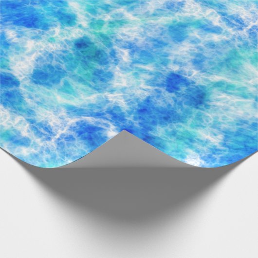 Cool Blue Ocean Surf Waves Patroon Cadeaupapier (Hoek)