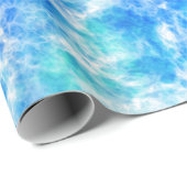 Cool Blue Ocean Surf Waves Patroon Cadeaupapier (Rol Hoek)