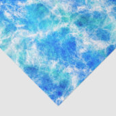 Cool Blue Ocean Surf Waves Pattern Tissuepapier (Detail)