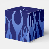 Cool Blue op Blue Racing Flames Bedankdoosjes (Achterkant)