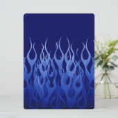 Cool Blue op Blue Racing Flames decoratief (Staand voorkant)
