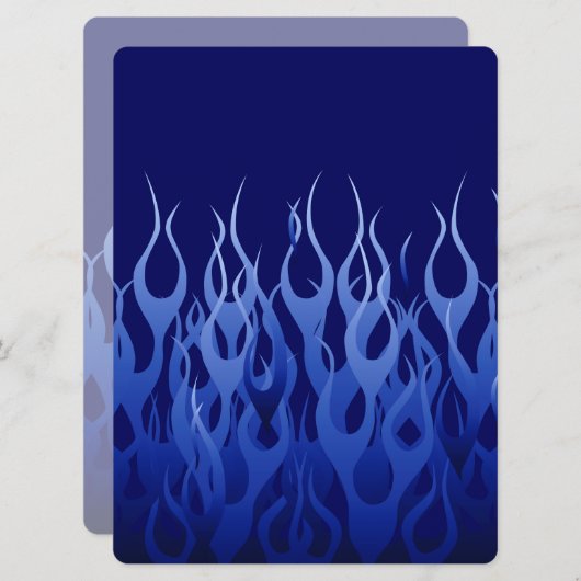 Cool Blue op Blue Racing Flames decoratief (Voorkant / Achterkant)