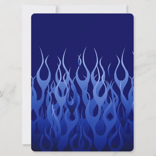 Cool Blue op Blue Racing Flames decoratief (Voorkant)