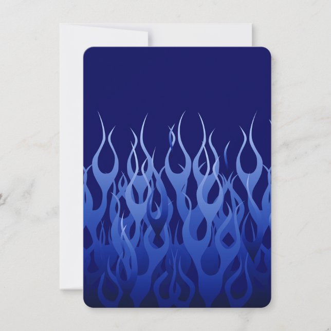Cool Blue op Blue Racing Flames decoratief (Voorkant)