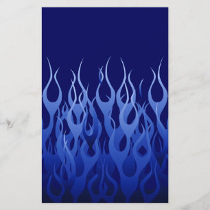 Cool Blue op Blue Racing Flames decoratief Flyer