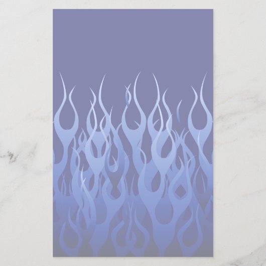 Cool Blue op Blue Racing Flames decoratief Flyer (Achterkant)
