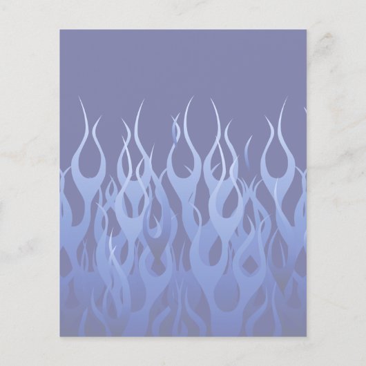 Cool Blue op Blue Racing Flames decoratief Flyer (Achterkant)