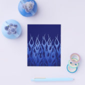 Cool Blue op Blue Racing Flames decoratief Flyer (Enkel)