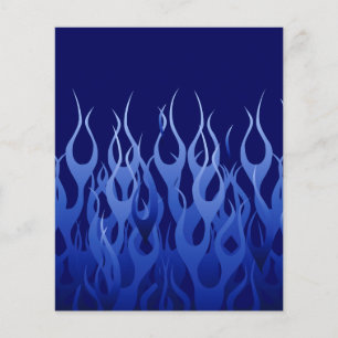Cool Blue op Blue Racing Flames decoratief Flyer