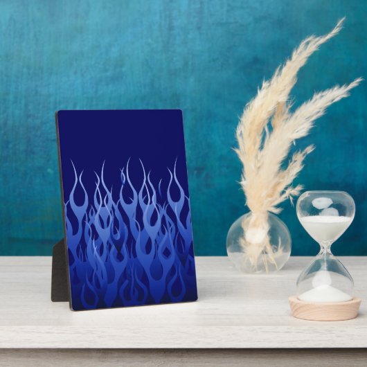 Cool Blue op Blue Racing Flames decoratief Fotoplaat (Zijkant)