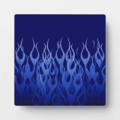 Cool Blue op Blue Racing Flames decoratief Fotoplaat (Voorkant)