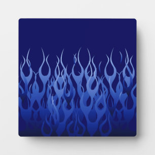 Cool Blue op Blue Racing Flames decoratief Fotoplaat