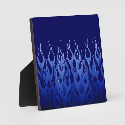 Cool Blue op Blue Racing Flames decoratief Fotoplaat (Voorkant)