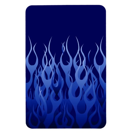 Cool Blue op Blue Racing Flames decoratief Magneet (Verticaal)