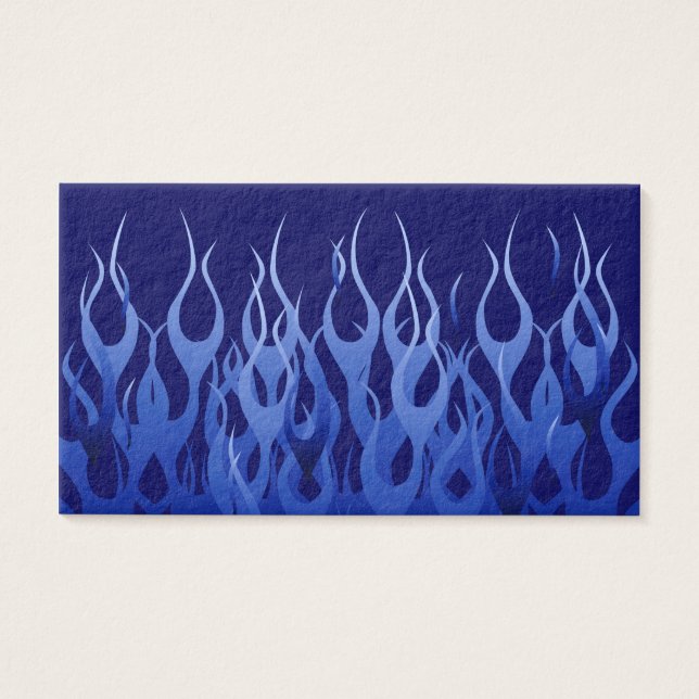 Cool Blue op Blue Racing Flames decoratief Visitekaartjes (Voorkant)