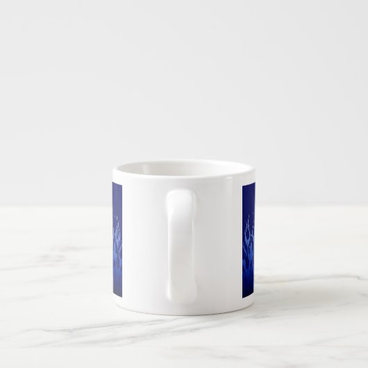 Cool Blue op Blue Racing Flames Espresso Kop (Achterkant)