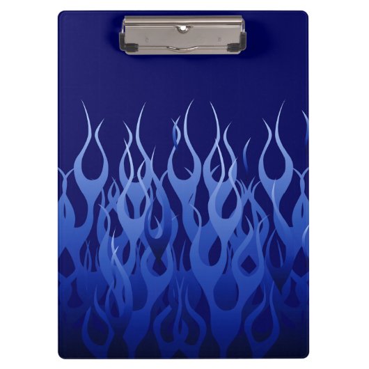 Cool Blue op Blue Racing Flames Klembord (Voorkant)