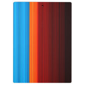 COOL Blue Oranje Yellow Red Black Stripes Klembord (Achterkant)