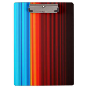 COOL Blue Oranje Yellow Red Black Stripes Klembord