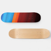 COOL Blue Oranje Yellow Red Black Stripes Persoonlijk Skateboard (Horizontaal)