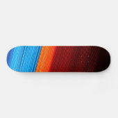 COOL Blue Oranje Yellow Red Black Stripes Persoonlijk Skateboard (Horizontaal)