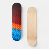 COOL Blue Oranje Yellow Red Black Stripes Persoonlijk Skateboard (Voorkant)