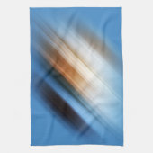 COOL Blue Oranje Yellow Red Black Stripes Theedoek (Verticaal)