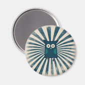 Cool Blue Owl Magneet (Voorkant / Achterkant)