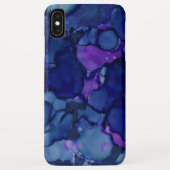Cool Blue & Paarse Waterverf Ink Splash Pattern Case-Mate iPhone Case (Achterkant)