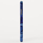 Cool Blue & Paarse Waterverf Ink Splash Pattern Case-Mate iPhone Case (Achterkant/rechts)