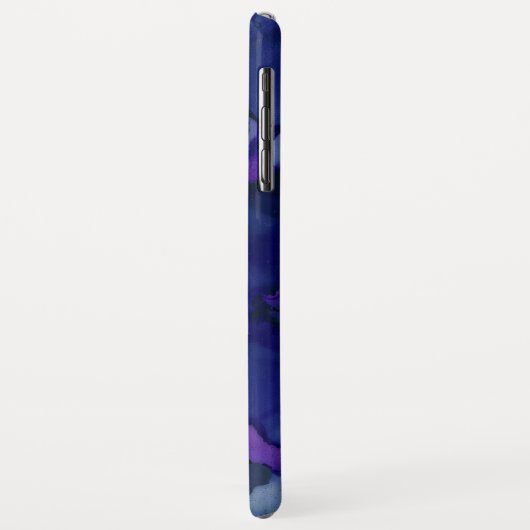 Cool Blue & Paarse Waterverf Ink Splash Pattern Case-Mate iPhone Case (Achterkant/links)