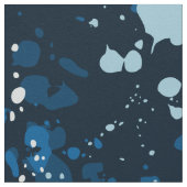 Cool Blue Paint Splatter Stof (Close Up)