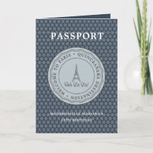 Cool Blue Paris Passport met Afbeelding Quinceañer