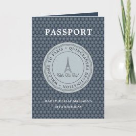 Cool Blue Paris Passport met Afbeelding Quinceañer